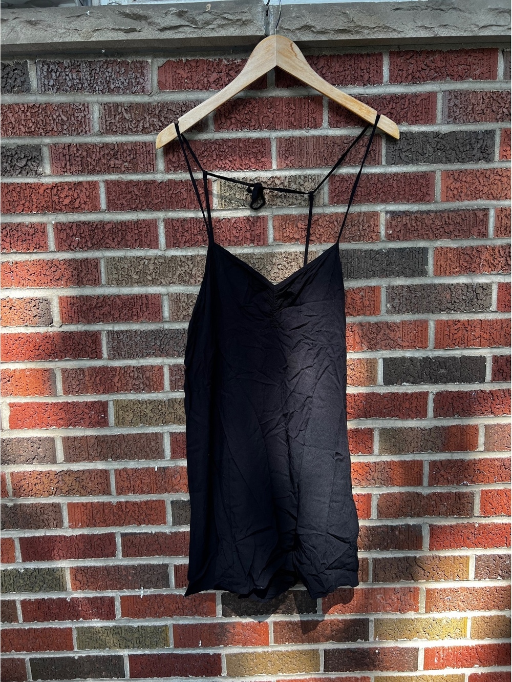 Wild Fable Black Spaghetti Strap Strappy Back Mini Dress